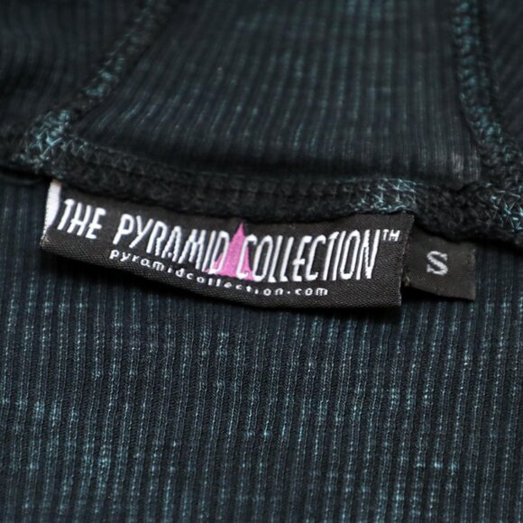 Black Acid Wash Turquoise Hoodie Size S - Picture 4 of 4